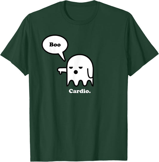 Hate Cardio, Halloween Ghost Boo, Funny Workout Gym Shirt T-Shirt - T-Shirt | Forest