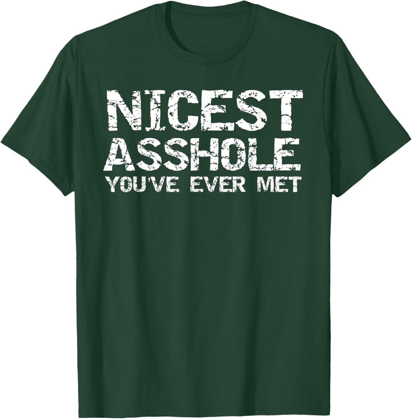 Funny Jerk Gift Fun Gag Joke Nicest Asshole You've Ever Met T-Shirt - T-Shirt | Forest