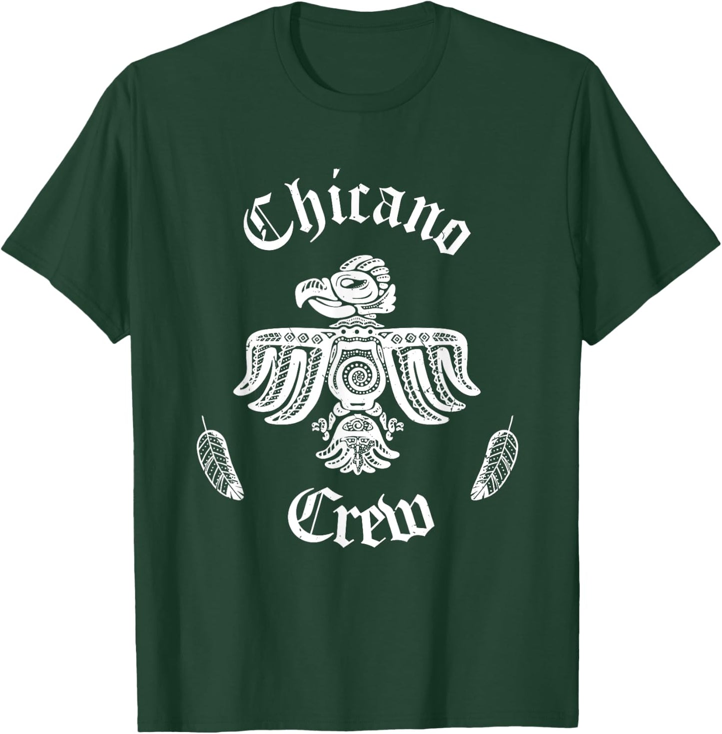 Chicano Crew Shirt | Mexican Huelga Bird Shirt Chicano T-Shirt - T-Shirt | Forest