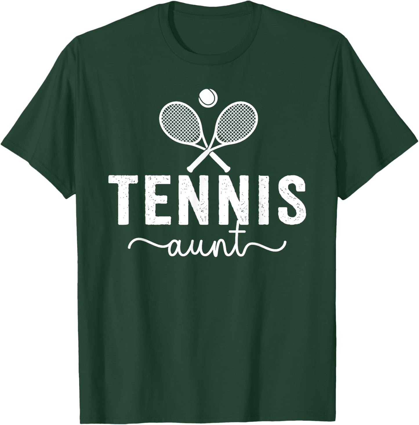 Tennis Aunt Of A Tennis Player Aunt Tennis Auntie T-Shirt - T-Shirt | Forest