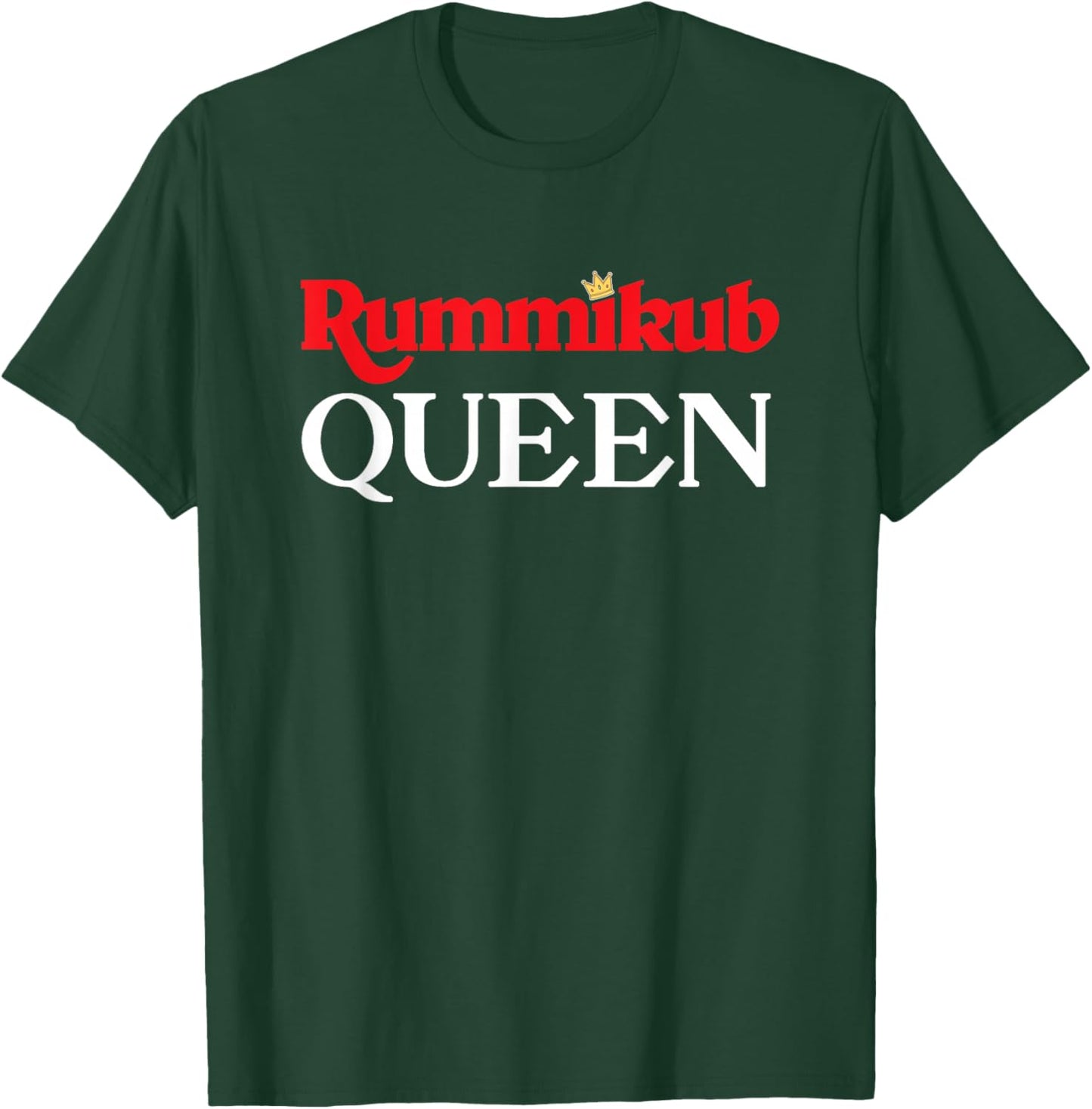 Rummikub Queen Logo with Royal Crown T-Shirt - T-Shirt | Forest