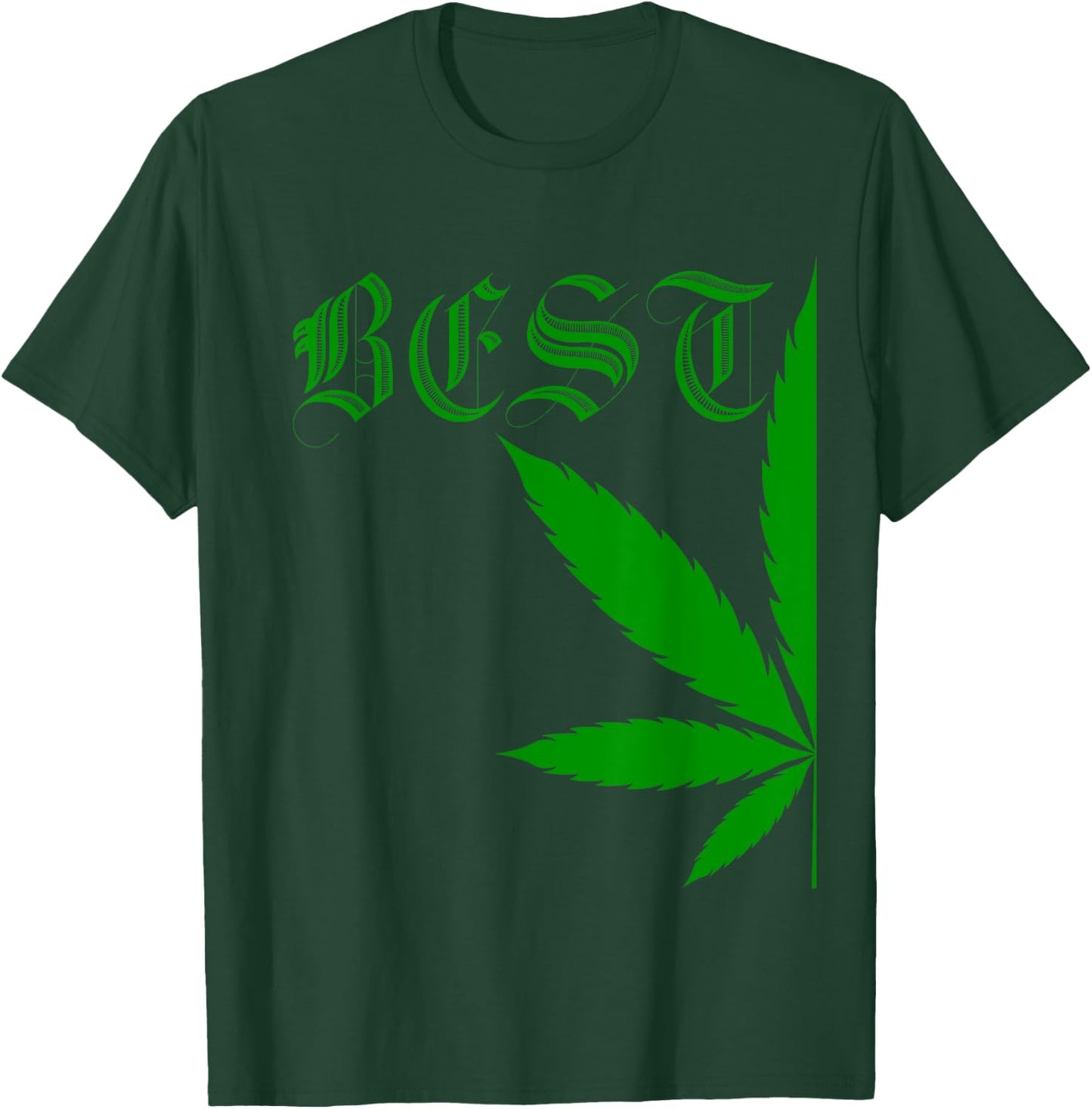 Matching Best Buds Couples Gift BFF Marijuana Leaf Weed T-Shirt - T-Shirt | Forest