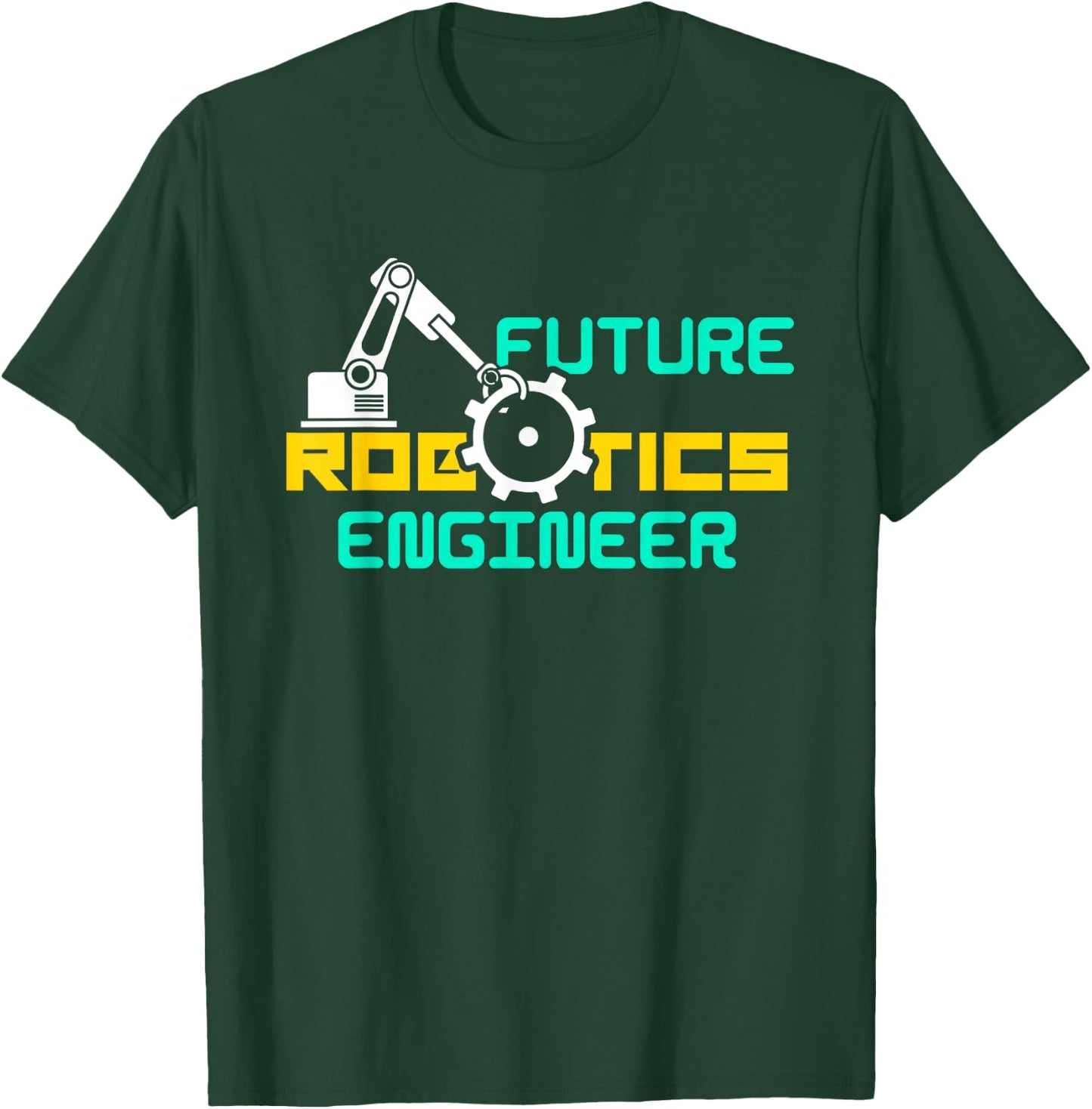 Future Robotics Engineer Technician Gift | Adults Youth Robotics Engineer T-Shirt - T-Shirt | Forest