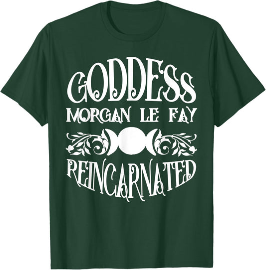 Goddess Morgan Le Fay Reincarnated Triple Moon T-Shirt - T-Shirt | Forest