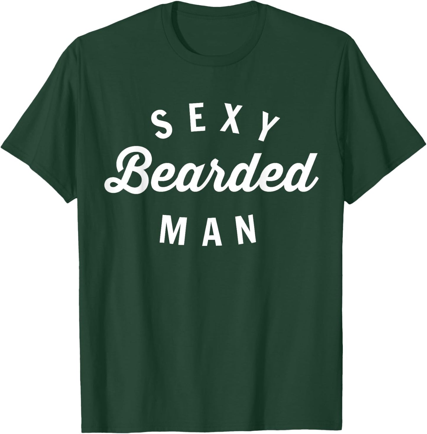 Funny Minimal Sexy Bearded Man - Couples Shirt Gift T-Shirt - T-Shirt | Forest