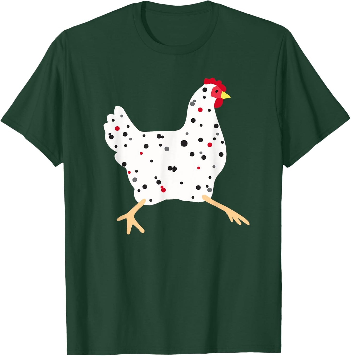 Chicken Hen Cute Polka Dot Chicken T-Shirt - T-Shirt | Forest