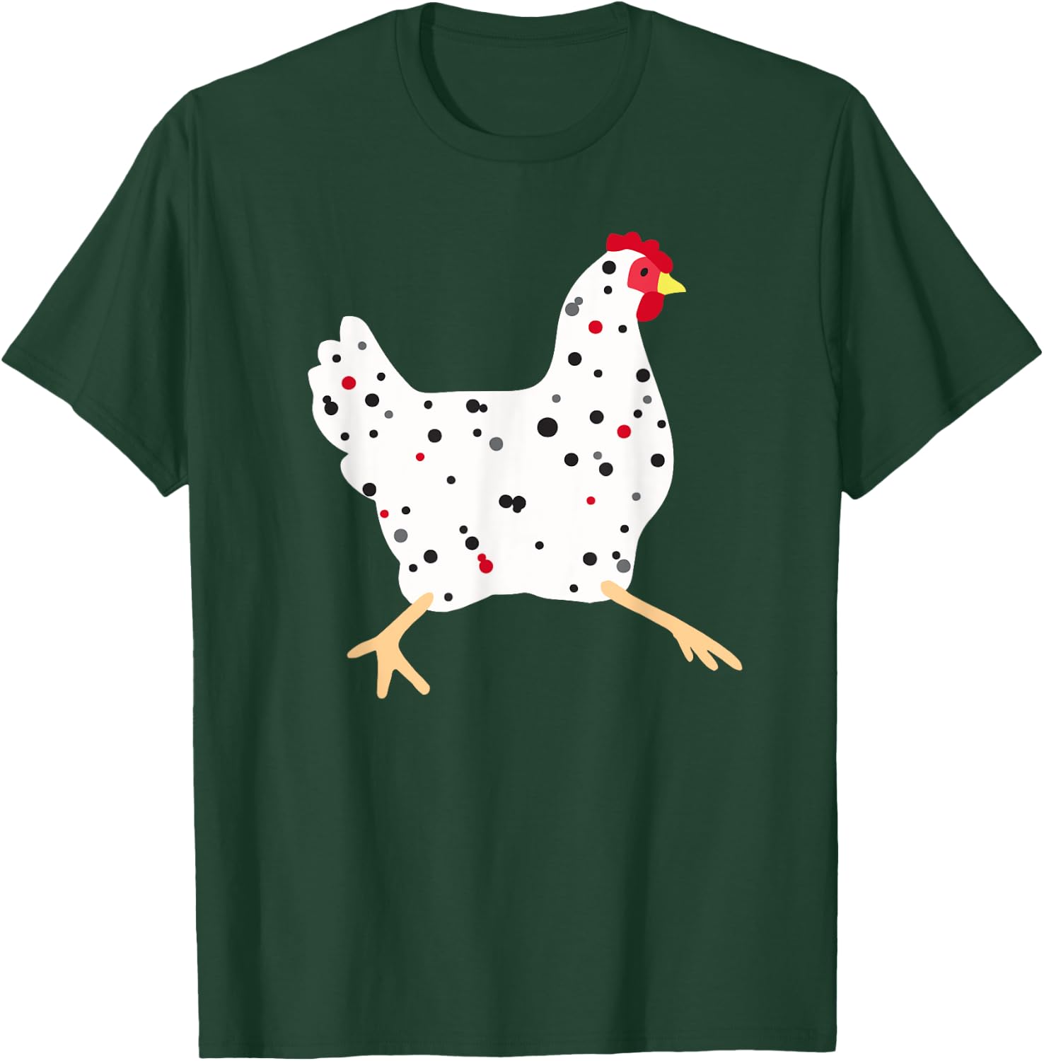 Chicken Hen Cute Polka Dot Chicken T-Shirt - T-Shirt | Forest