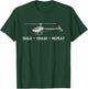 RC Helicopter Pilot Remote Control Build Crash Repeat T-Shirt - T-Shirt | Forest