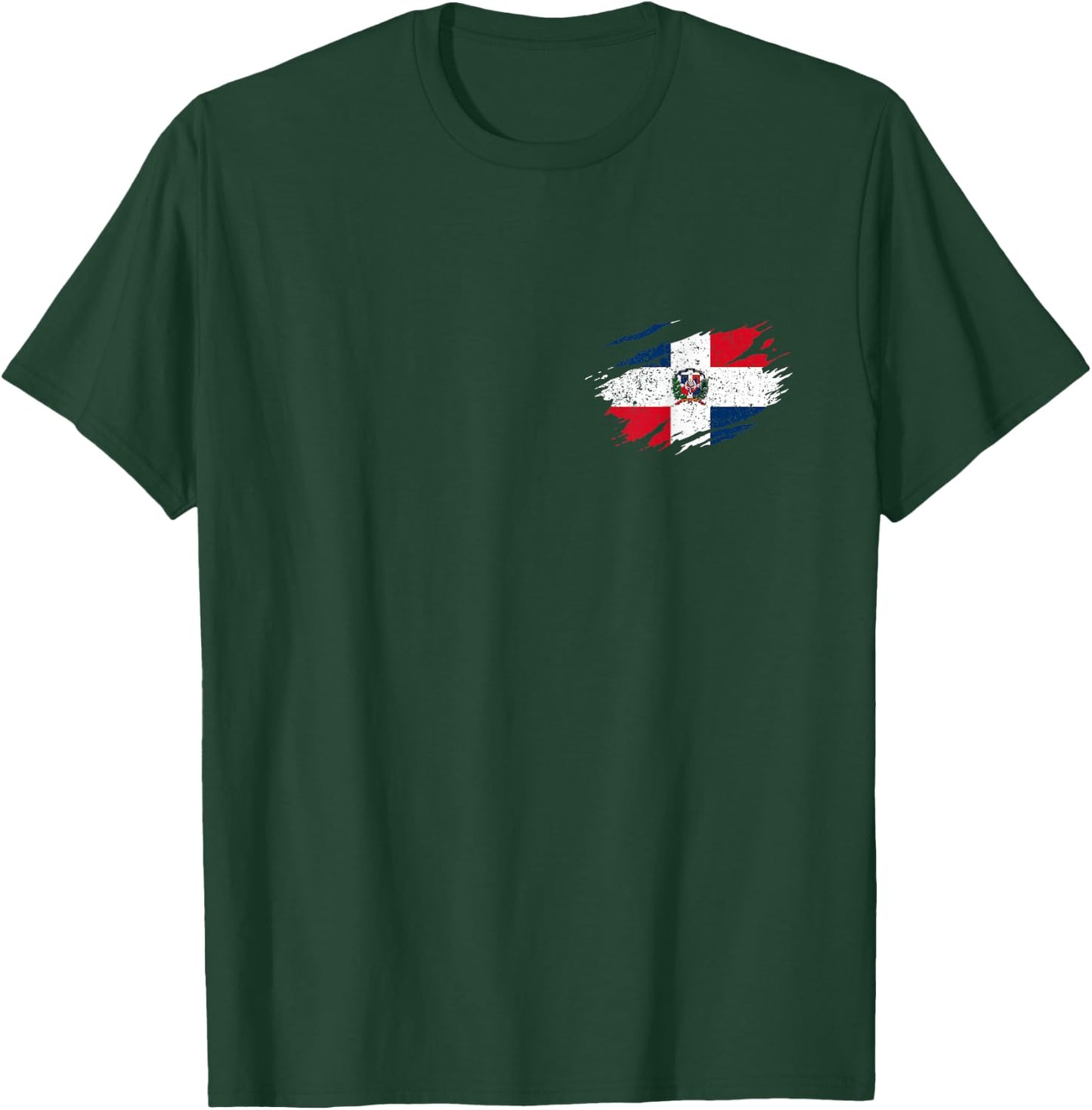 Dominican Republic Vintage Flag T-Shirt - T-Shirt | Forest