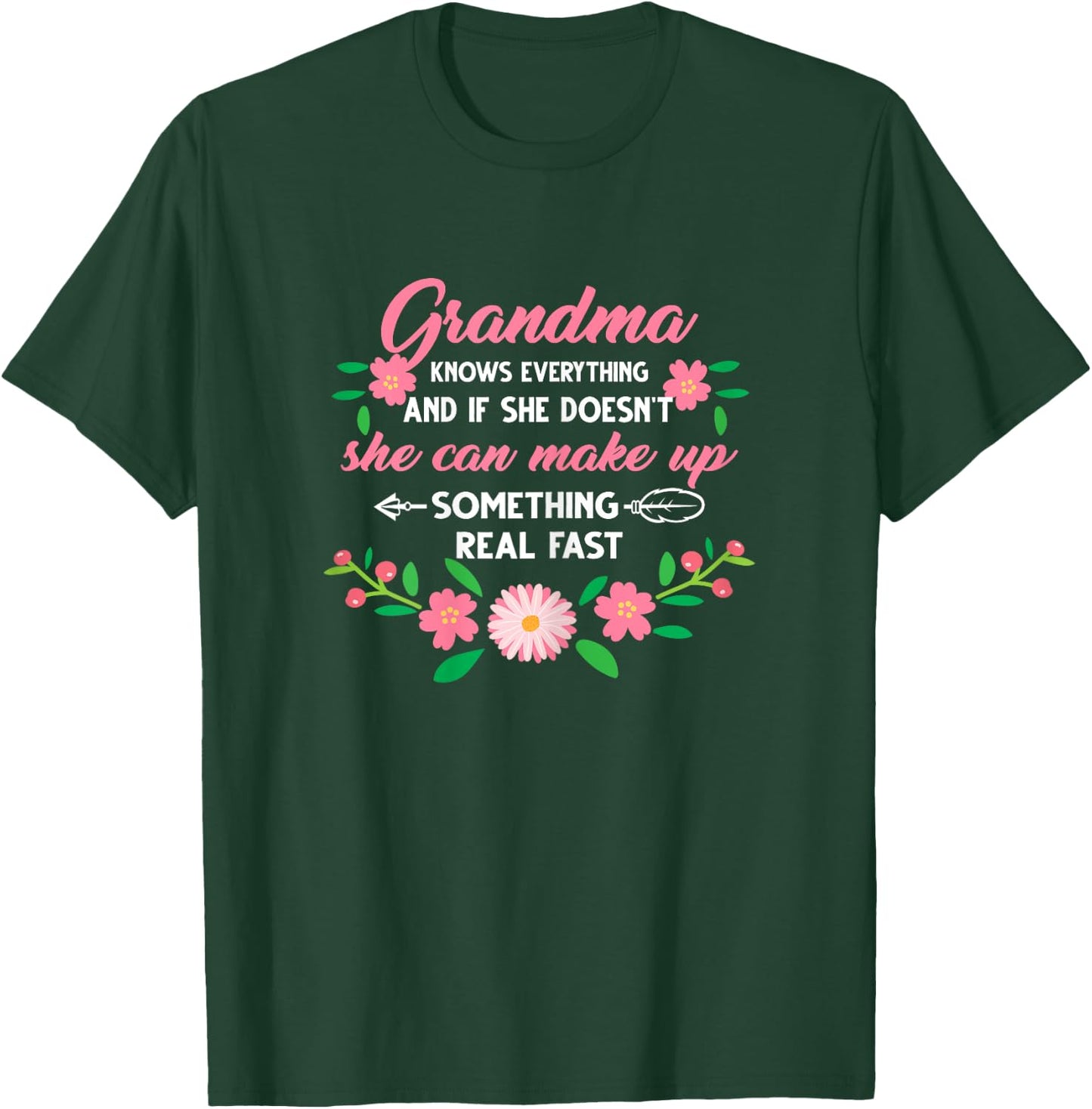 Grandma knows everything Grandma T-Shirt - T-Shirt | Forest