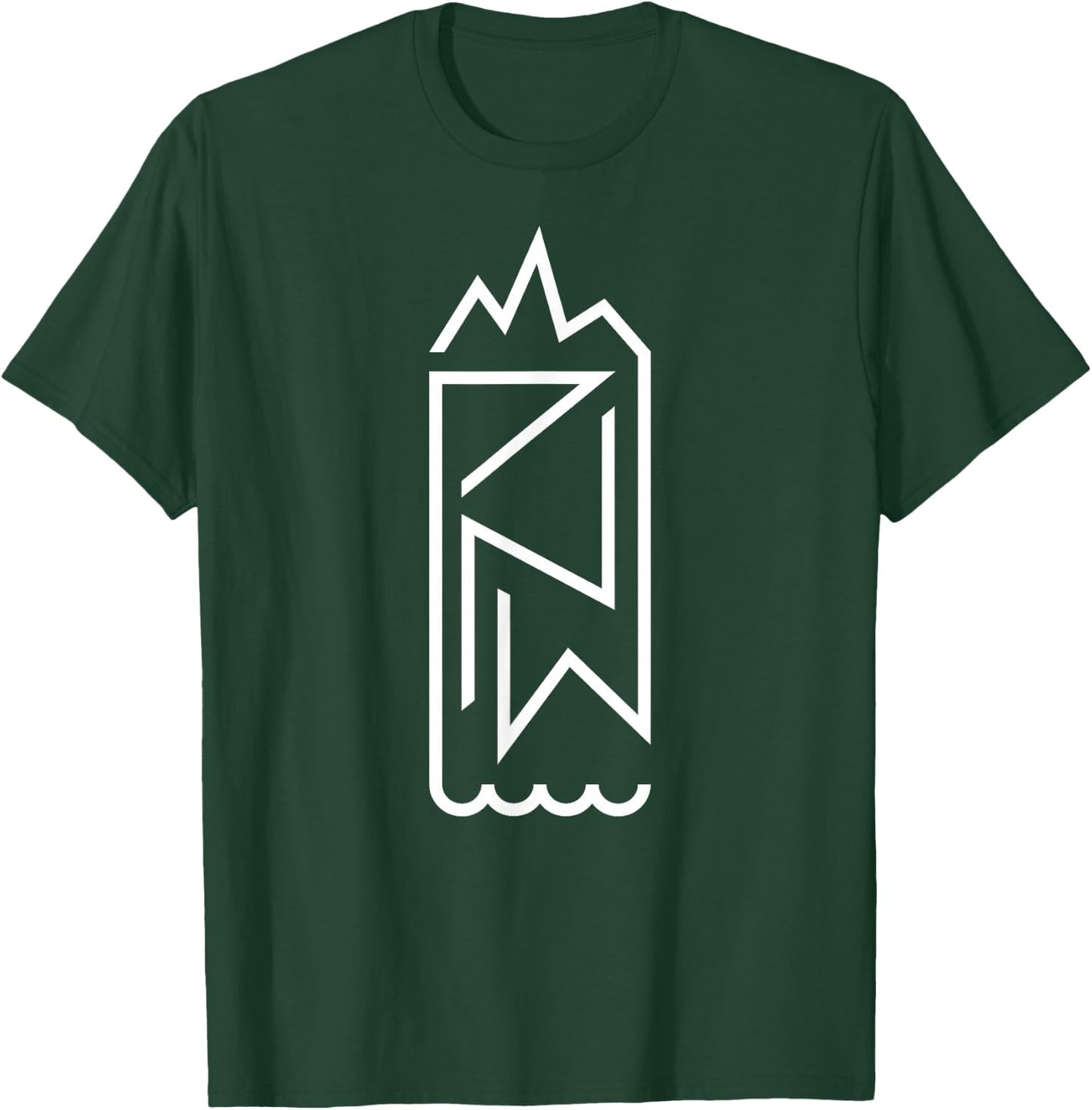 PNW Earth and Water Minimal – Cascadia Pacific Northwest T-Shirt - T-Shirt | Forest