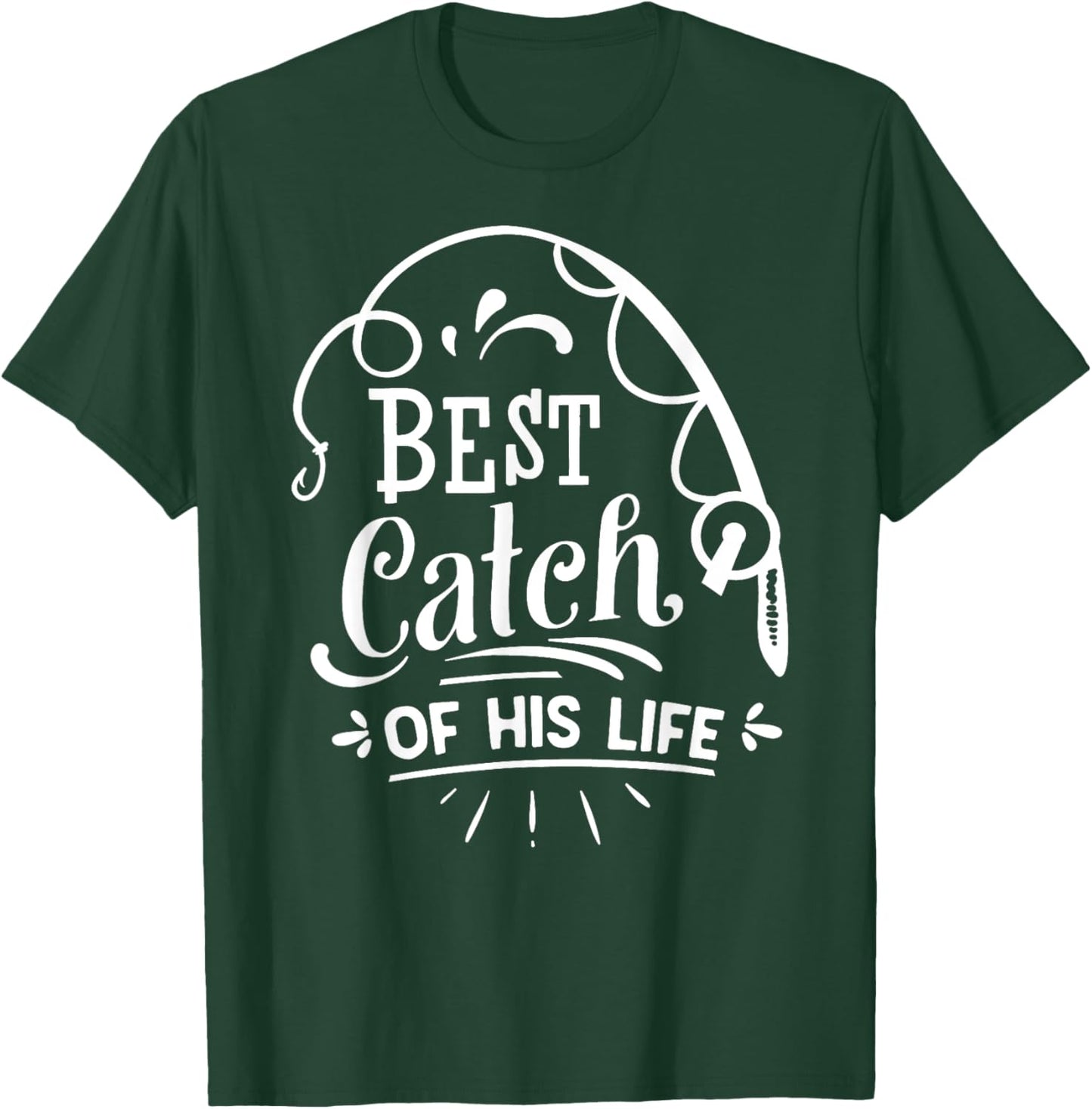 One Lucky Fisherman Matching Couples Fishing T-Shirt - T-Shirt | Forest
