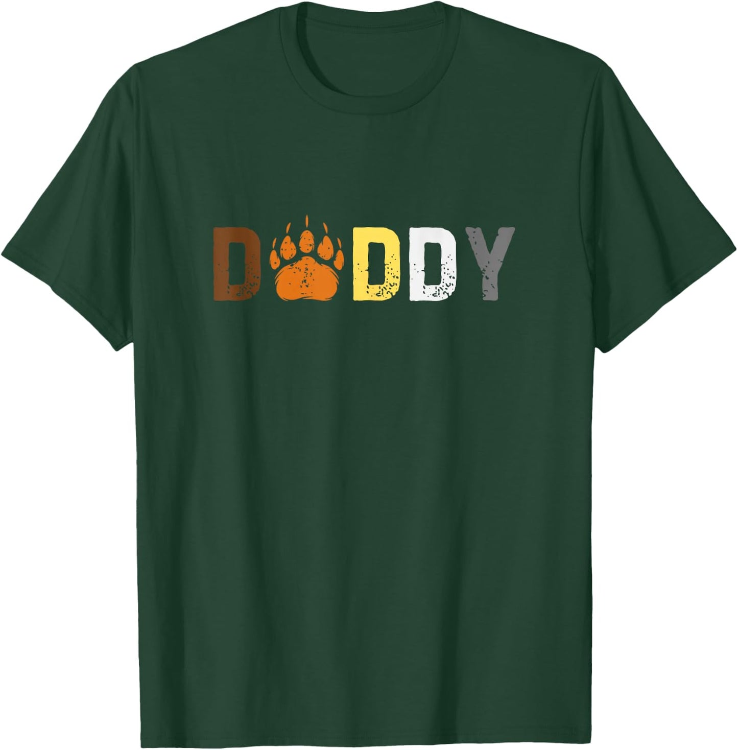 Gay Daddy Bear Pride Subtle Retro Style T-Shirt - T-Shirt | Forest