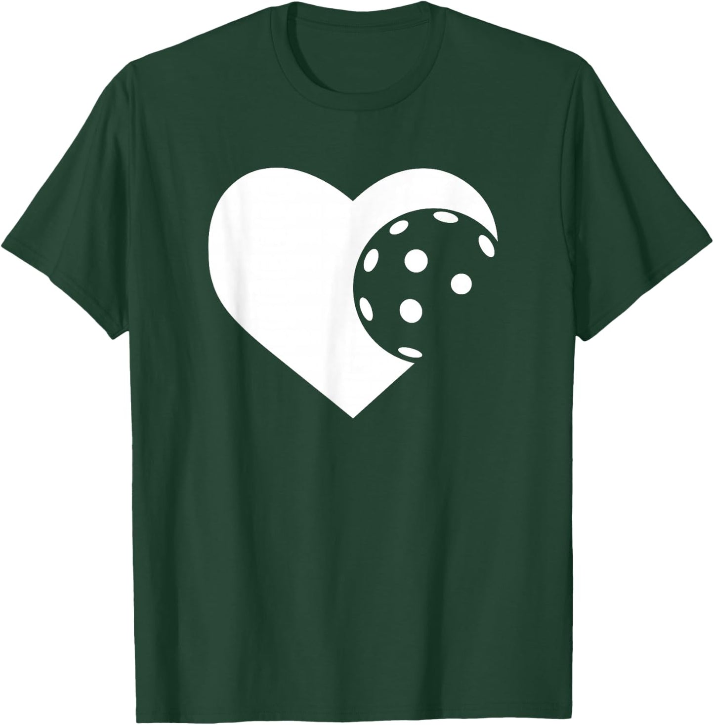 Pickleball Lover Heart T-Shirt - T-Shirt | Forest