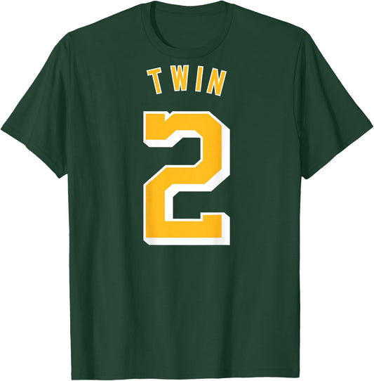Twin 2 and Twin 1 Shirts Matching Adult & Kids Jersey Funny T-Shirt - T-Shirt | Forest