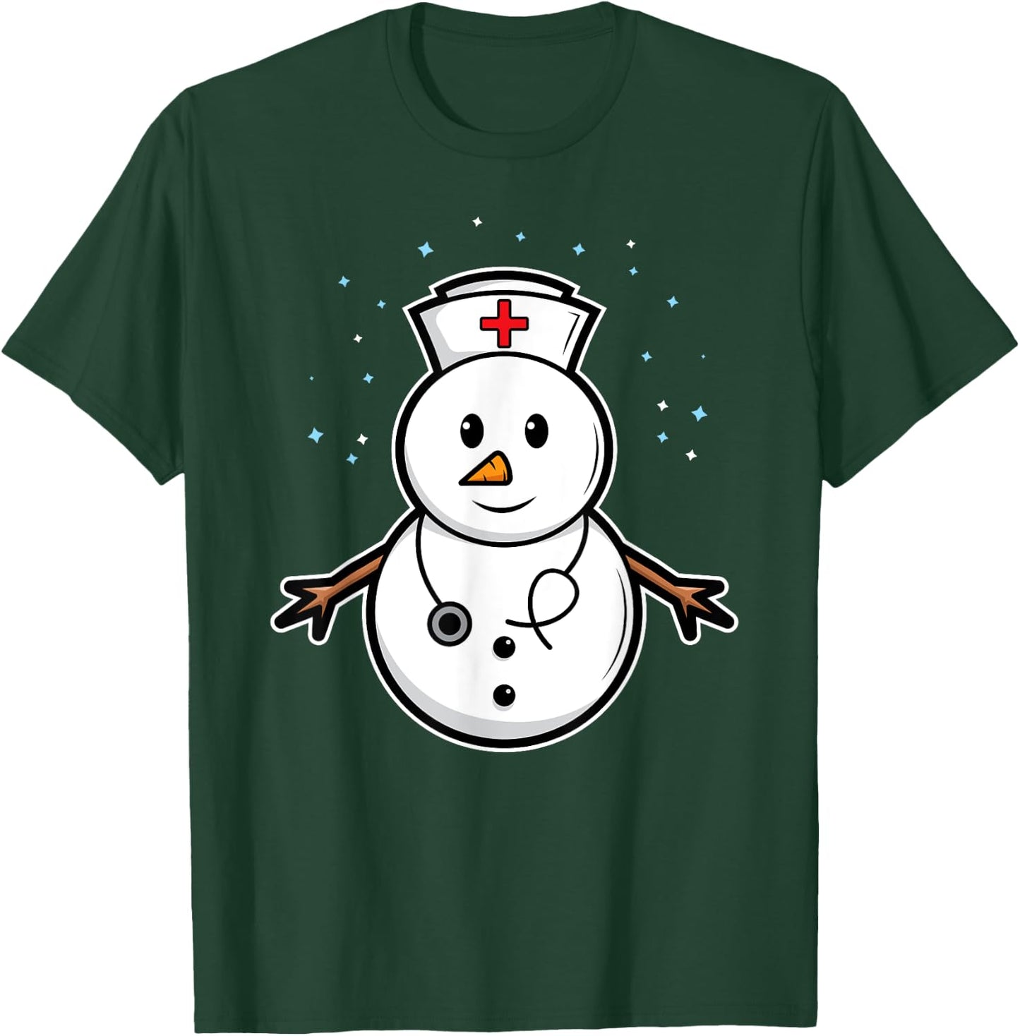 Medical Snowman Nurse Doctor Christmas Holidays Winter Snow T-Shirt - T-Shirt | Forest