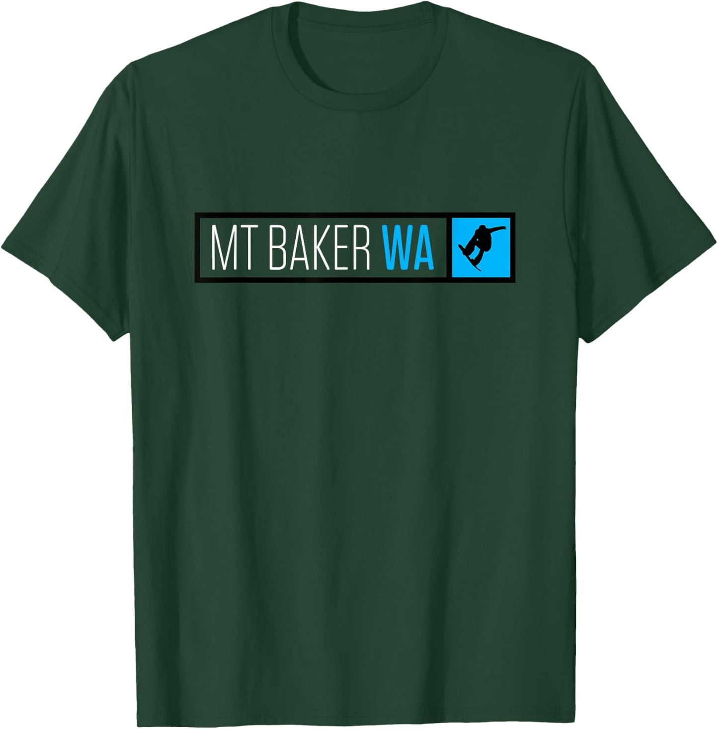 Mt. Baker Washington Snowboard Box Type T-Shirt - T-Shirt | Forest