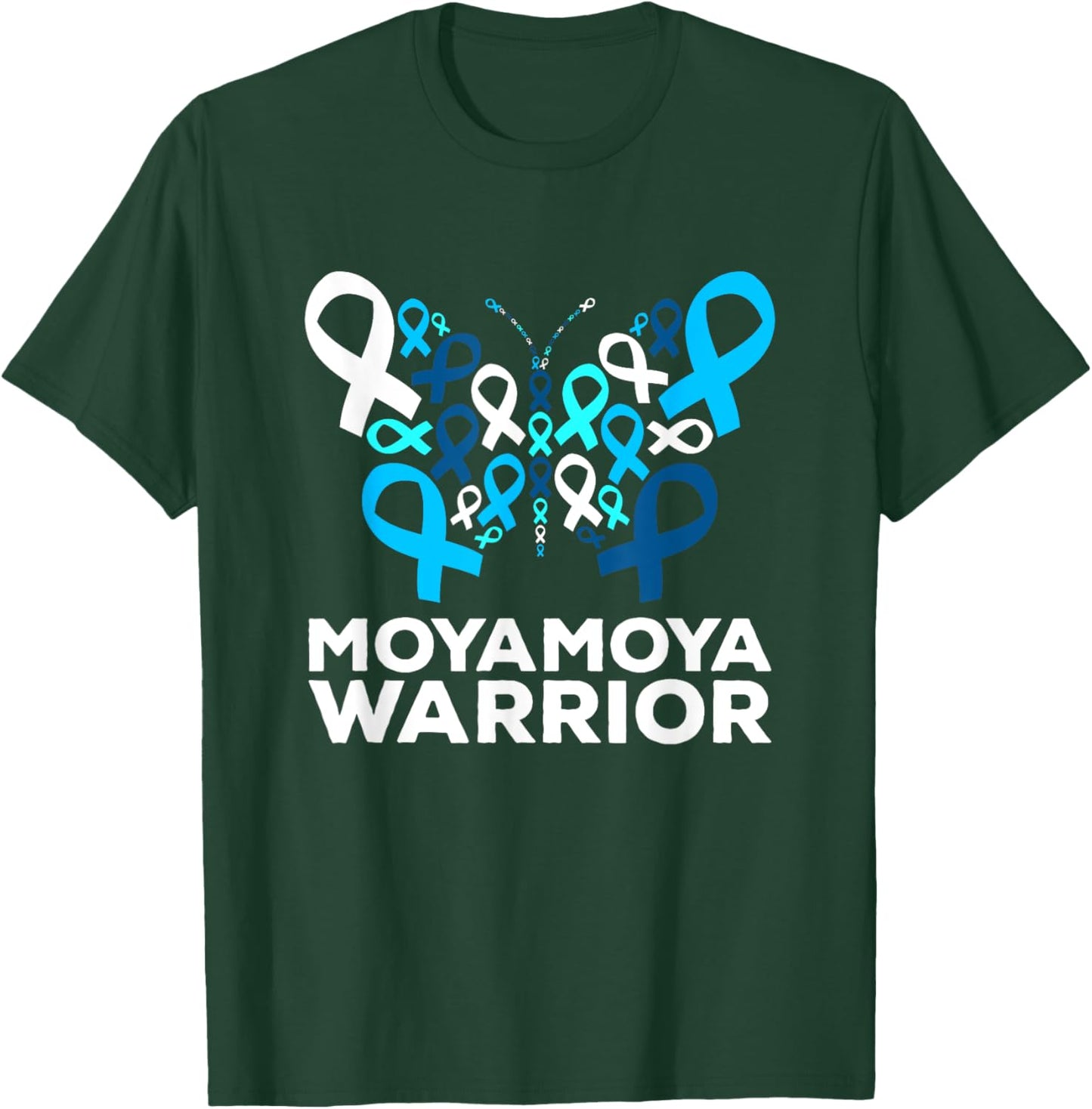 Moyamoya Disease Awareness Butterfly Support Ribbon T-Shirt - T-Shirt | Forest