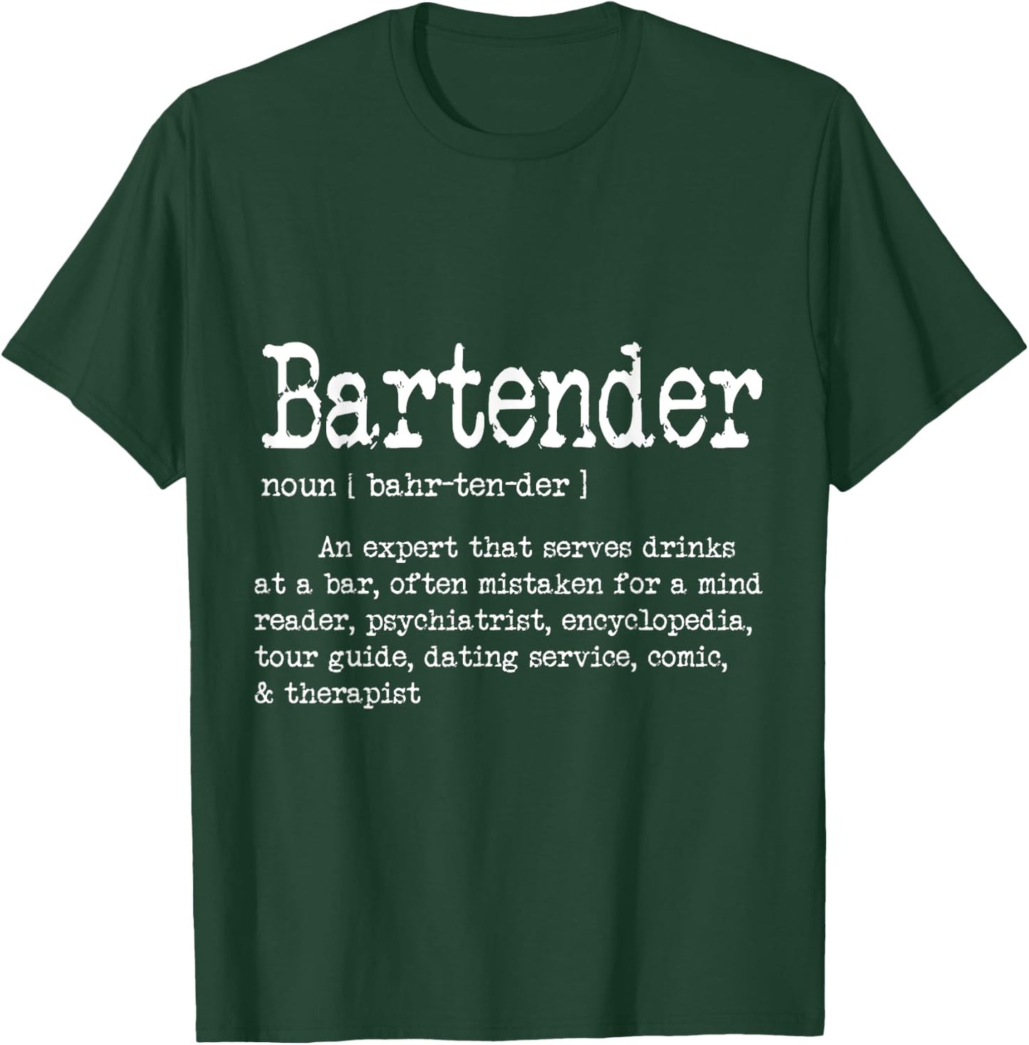 Funny Bartender Definition Graphic & More Bartender Definition Funny Bartending Bar Drinks Graphic T-Shirt - T-Shirt | Forest