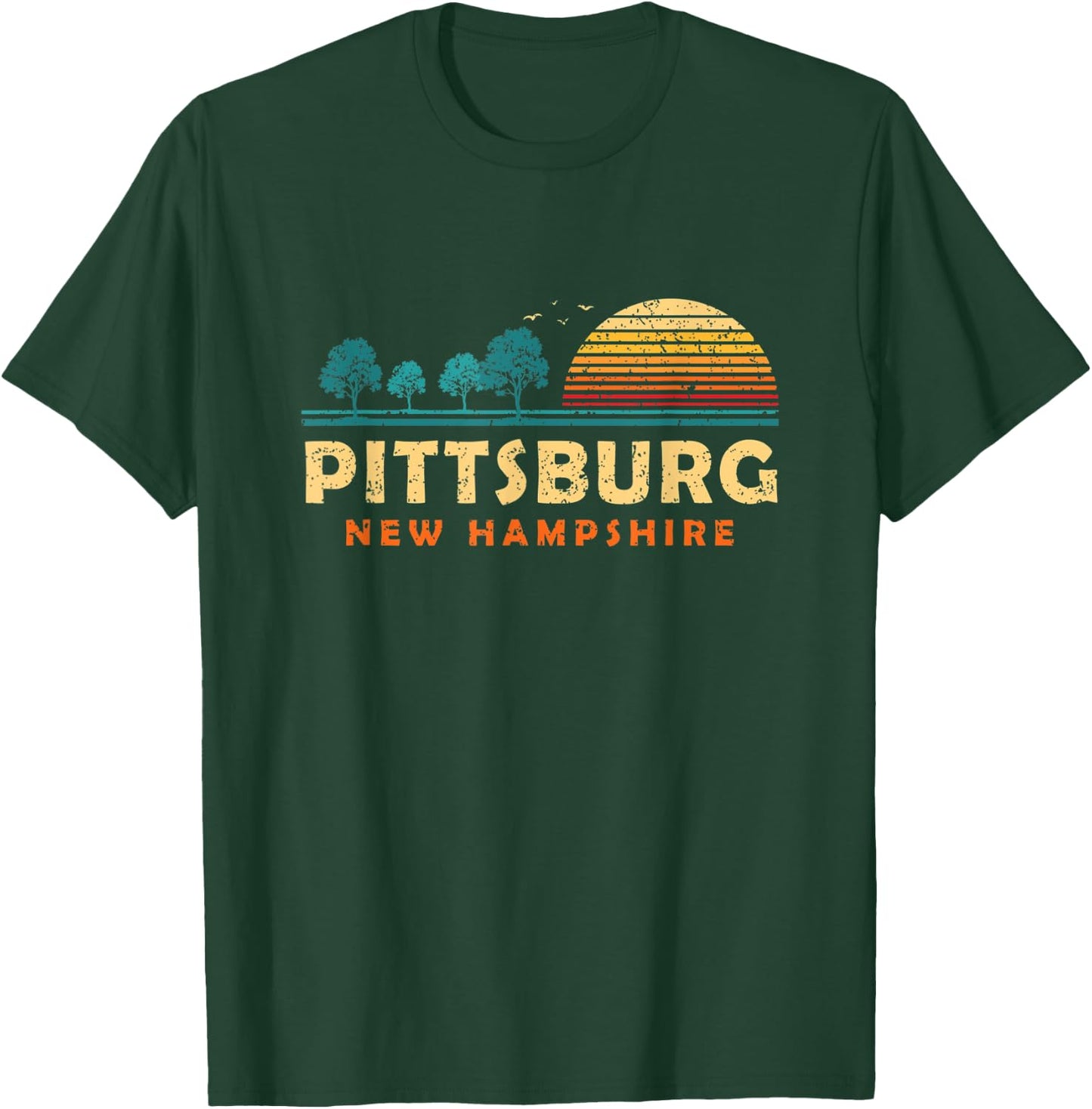 Evergreen Sunset Pittsburgh Forest New Hampshire Woods T-Shirt - T-Shirt | Forest