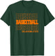 Basketball Oklahoma State in Modern Stacked Lettering T-Shirt - T-Shirt | Forest