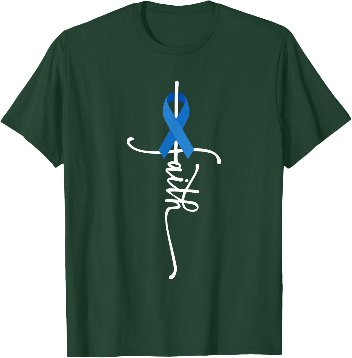 Colon Cancer Faith Colon Cancer Awareness T-Shirt - T-Shirt | Forest