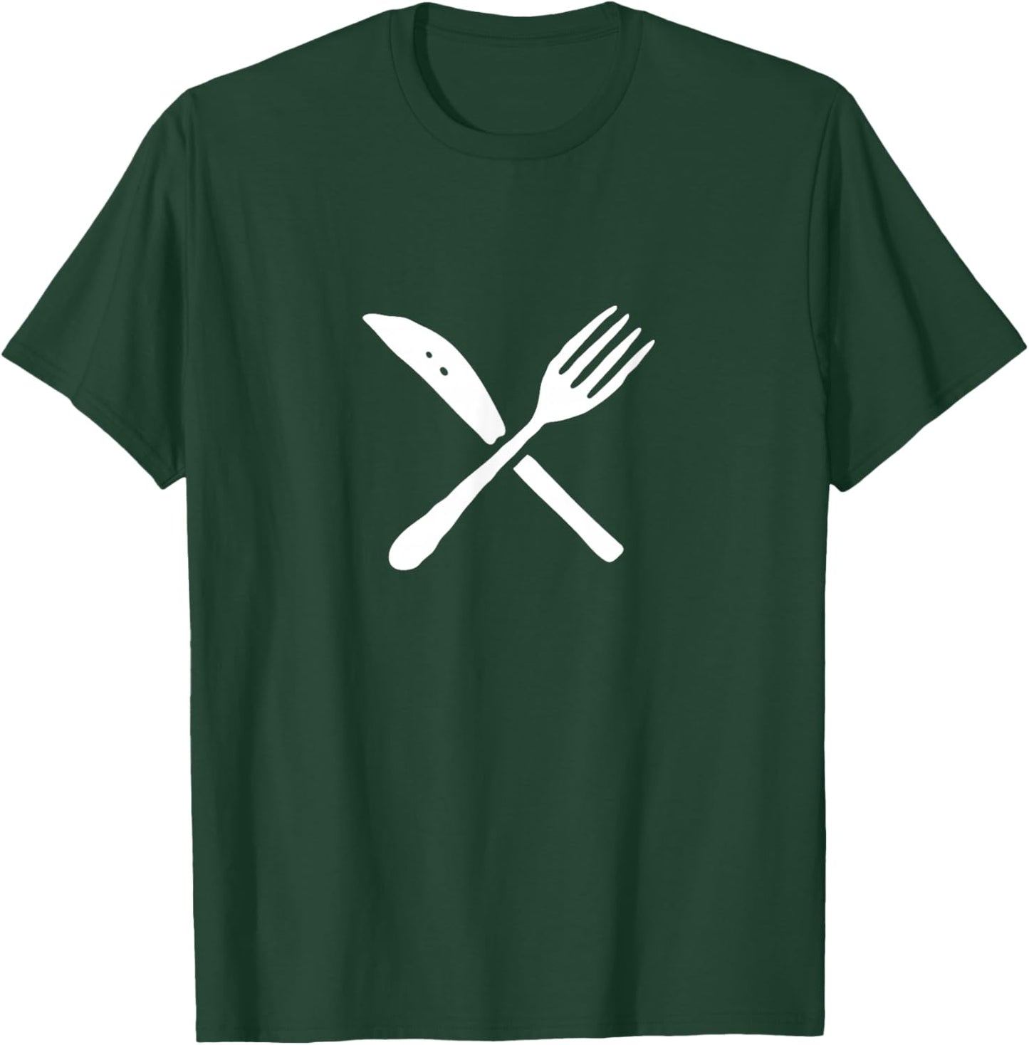Fork and Knife - Cool Eating / Food / Foodie / Cooking T-Shirt - T-Shirt | Forest
