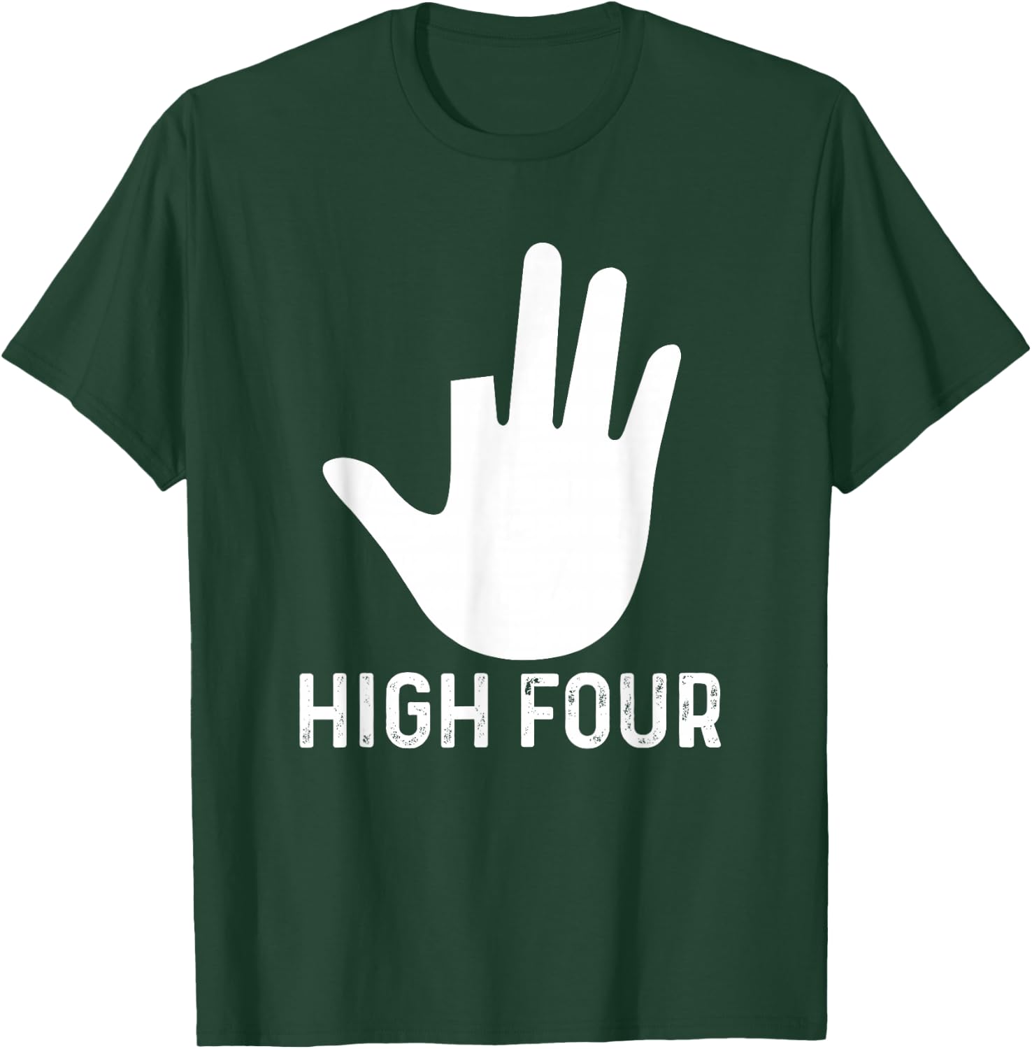 Four - Funny Cut Off Finger Amputated Missing Finger T-Shirt - T-Shirt | Forest