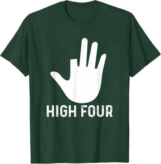 Four - Funny Cut Off Finger Amputated Missing Finger T-Shirt - T-Shirt | Forest