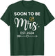 Soon To Be Mrs 2024 Bride Future Wedding Bachelorette Party T-Shirt - T-Shirt | Forest