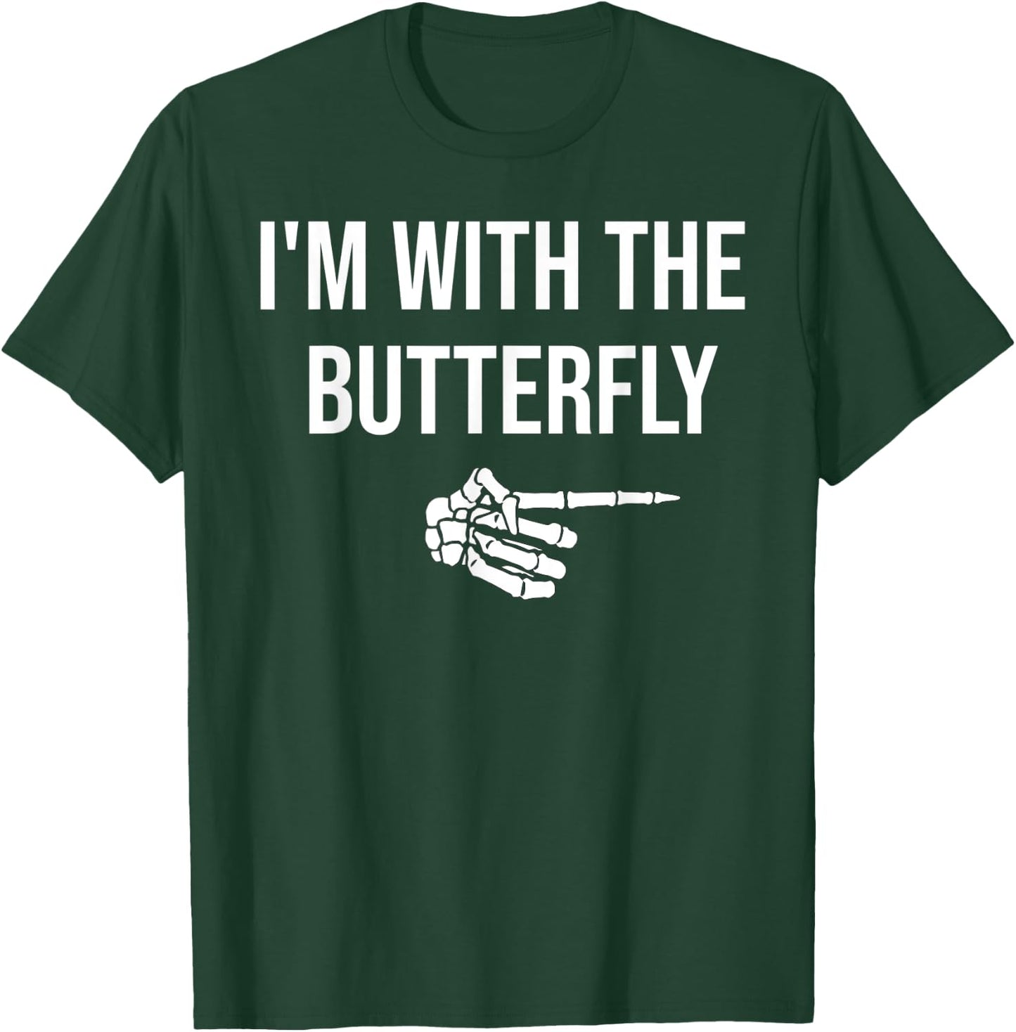 I'm With Butterfly Halloween Costume Funny Matching Couples T-Shirt - T-Shirt | Forest