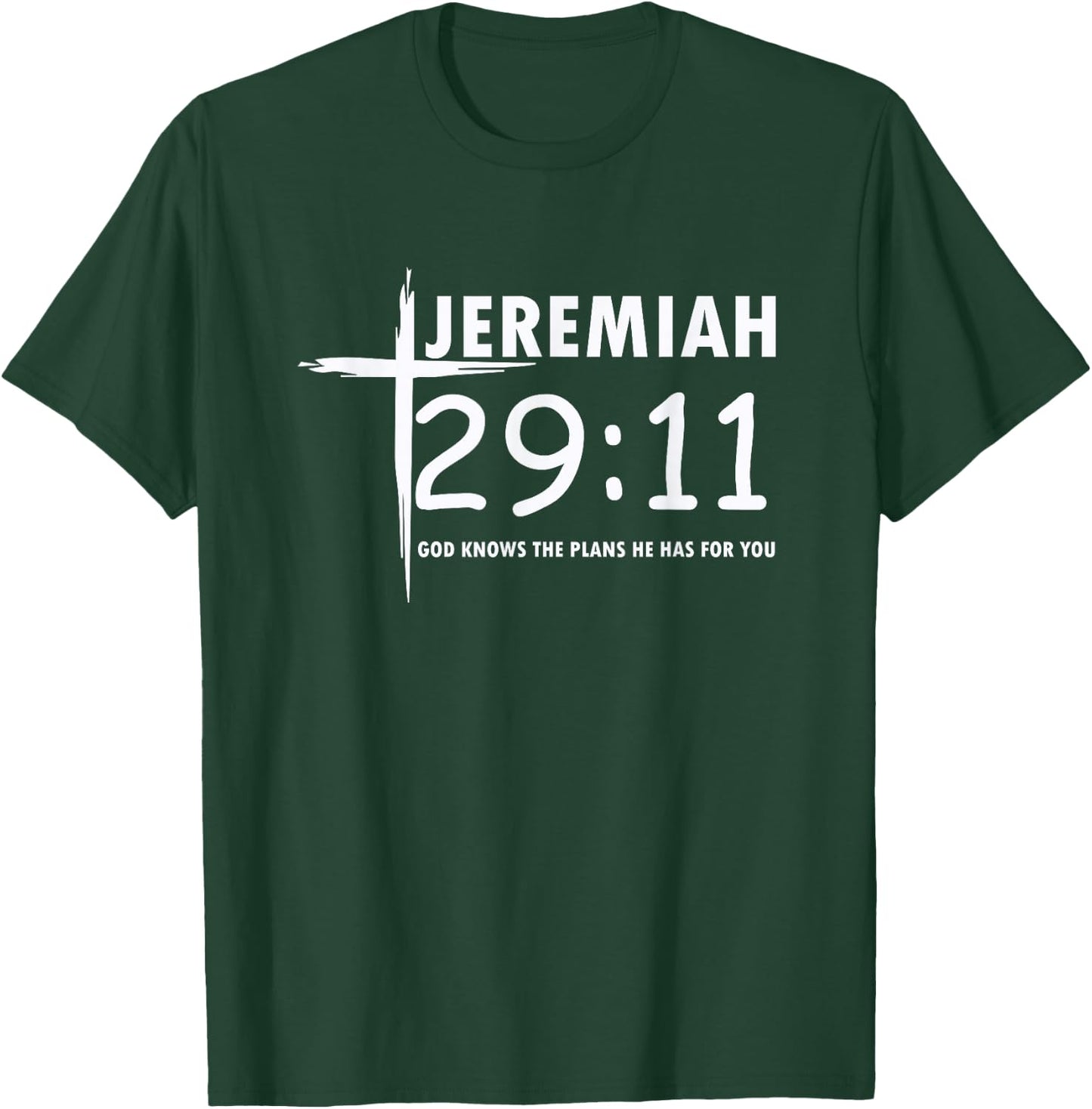 Christian Jeremiah 29:11 Bible Verse T-Shirt - T-Shirt | Forest