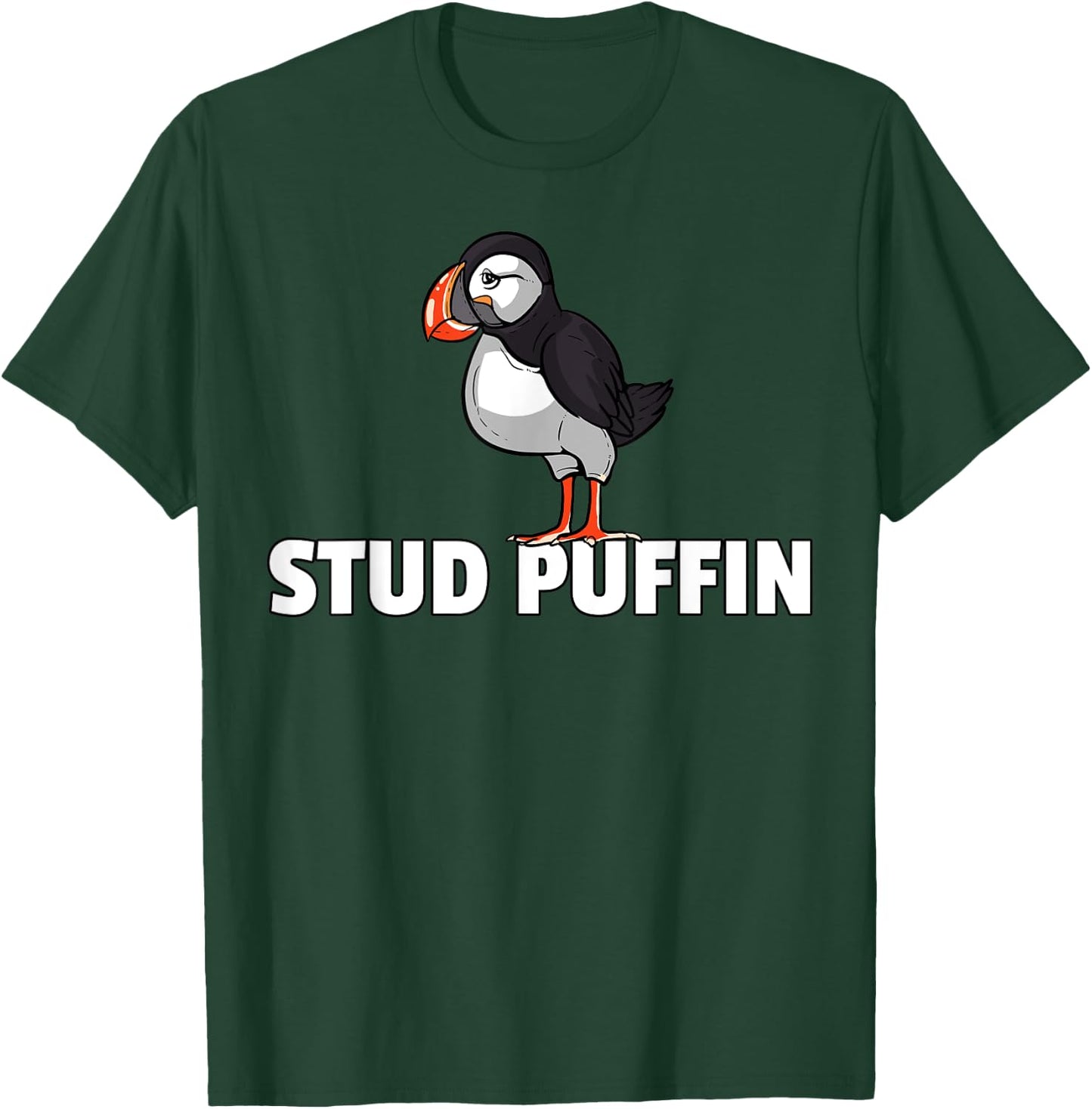 Stud Puffin Gift Iceland Seabird T-Shirt - T-Shirt | Forest