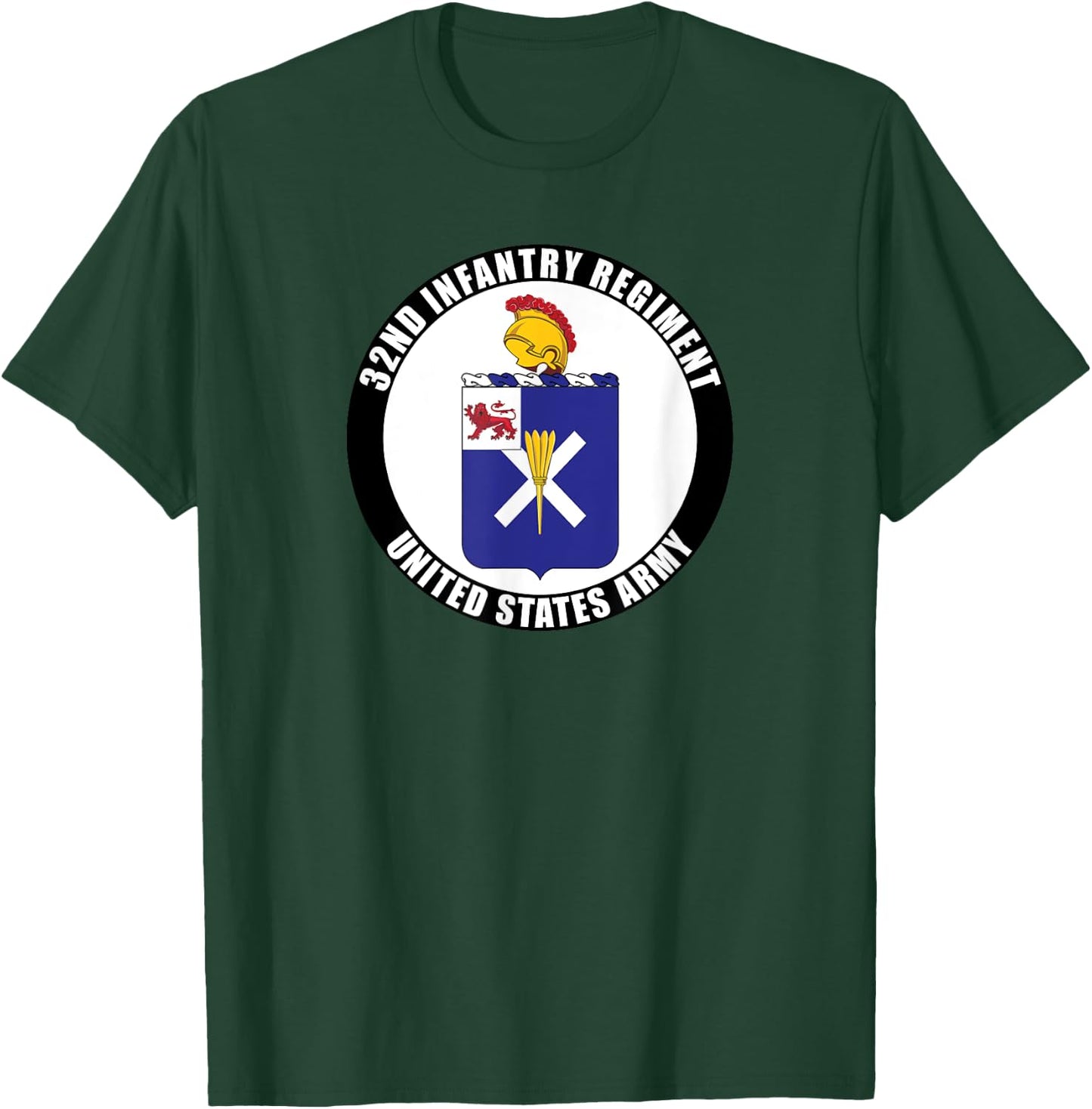 32nd Infantry Regiment United States Army Veteran Military T-Shirt - T-Shirt | Forest