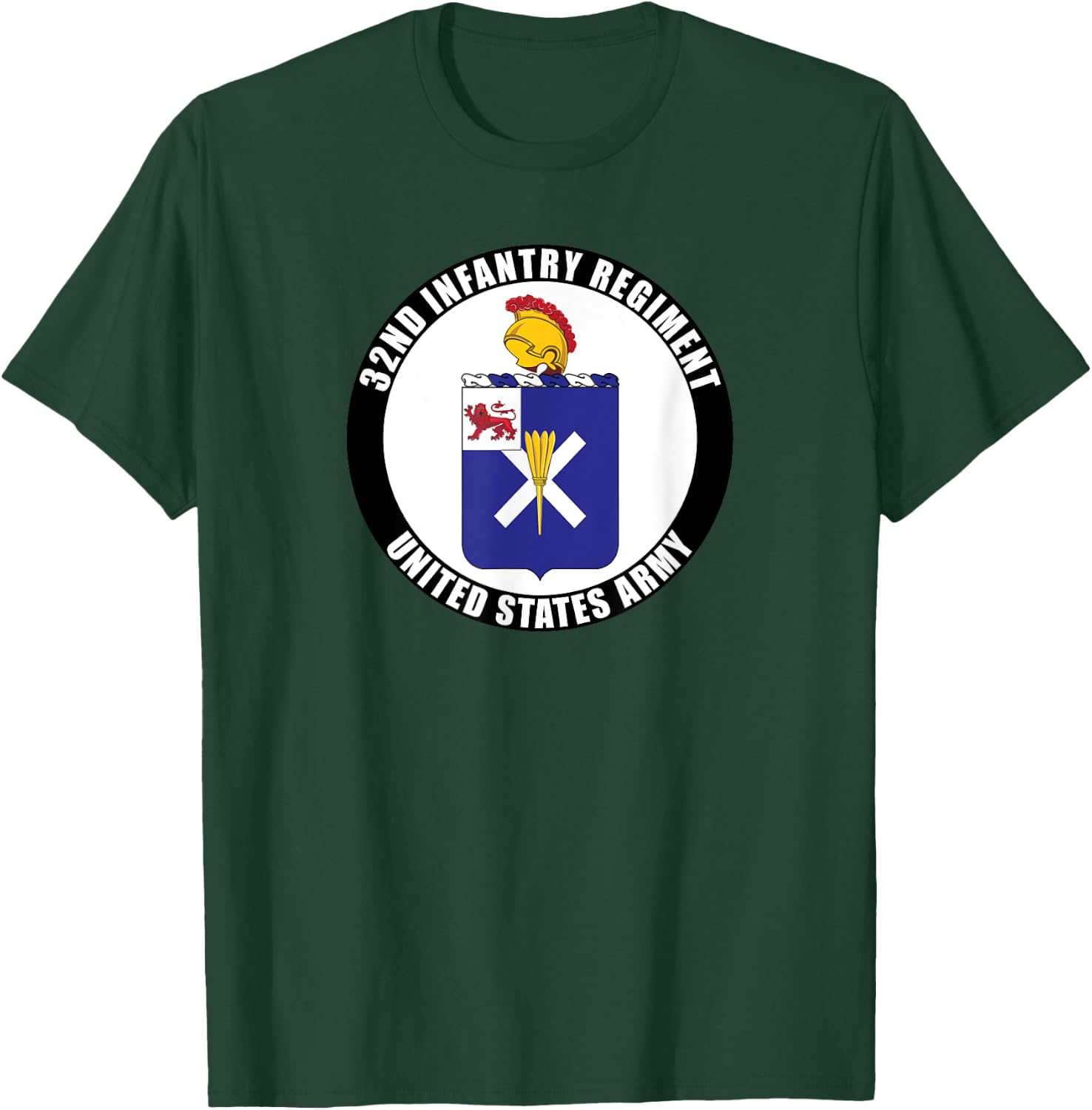 32nd Infantry Regiment United States Army Veteran Military T-Shirt - T-Shirt | Forest