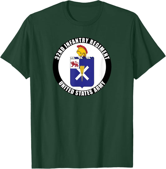 32nd Infantry Regiment United States Army Veteran Military T-Shirt - T-Shirt | Forest