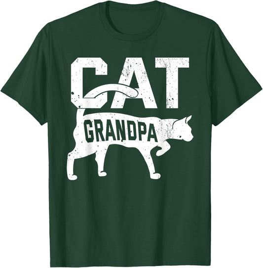 Cat Grandpa Kitten Pet Owner Meow Father's Day Men Women Kids T-Shirt - T-Shirt | Forest
