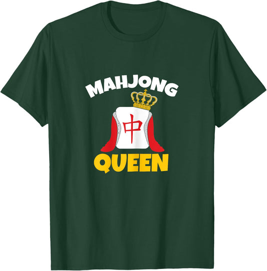 Funny Mahjong Queen Mahjong Party Mahjong Game T-Shirt - T-Shirt | Forest