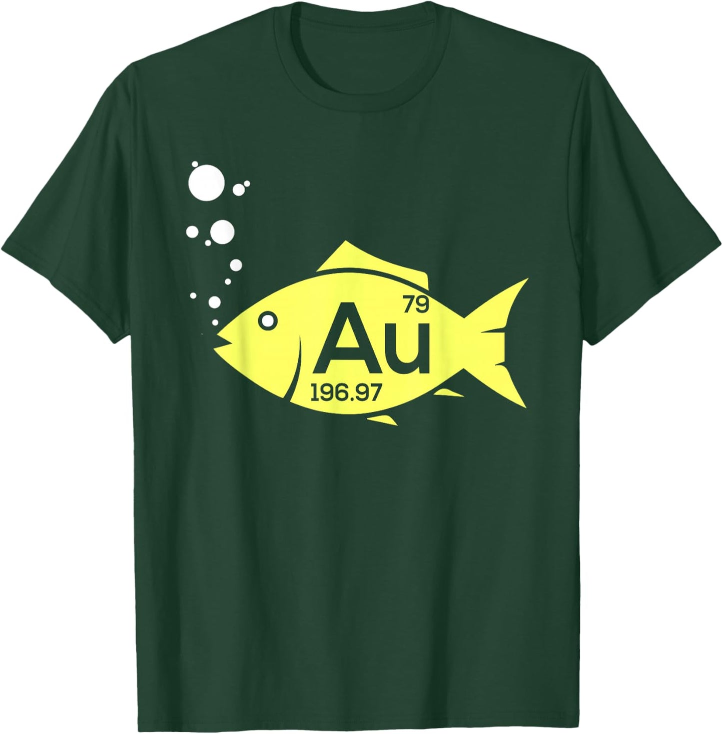Au Goldfish Gold Metal Chemistry Pun Gift T-Shirt - T-Shirt | Forest
