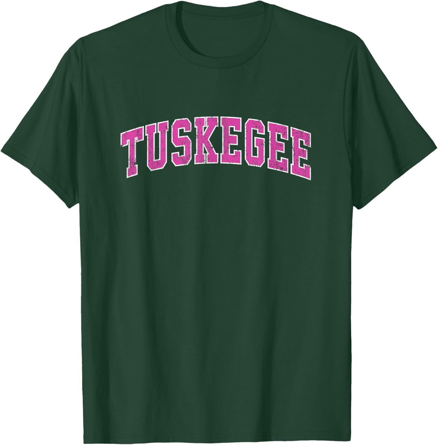 Tuskegee Alabama AL Vintage Sports Design Pink Design T-Shirt - T-Shirt | Forest