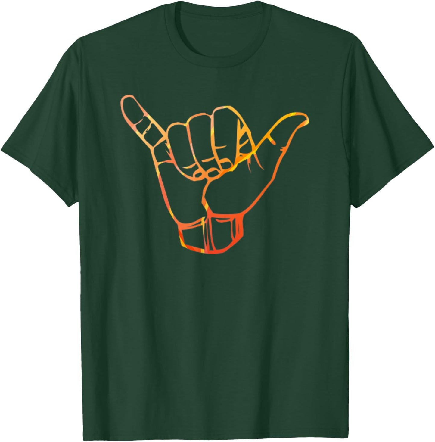 Thank You Mahalo Hawaii Hand signal T-Shirt - T-Shirt | Forest