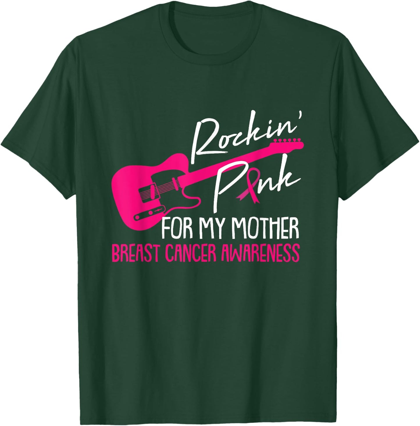 For My Mother Breast Cancer Awareness Pink Ribbon Warrior T-Shirt - T-Shirt | Forest