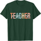 Boho Retro Vintage Geography Teacher Back To School Women T-Shirt - T-Shirt | Forest