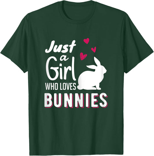 Just a girl who loves bunny women bunny rabbit T-Shirt - T-Shirt | Forest