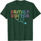 Retro Family Doctor Vintage Therapist Stethoscope Physician T-Shirt - T-Shirt | Forest