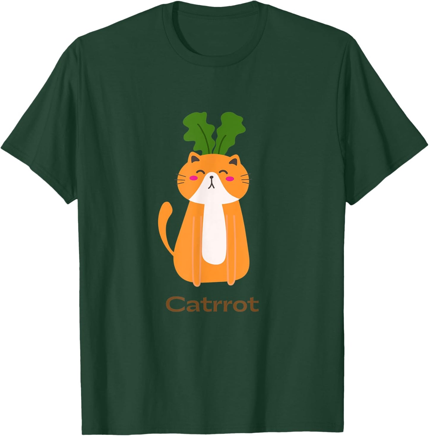 Catrrot Funny Cat Carrot Vegan And Cat Lover Kitten Women T-Shirt - T-Shirt | Forest
