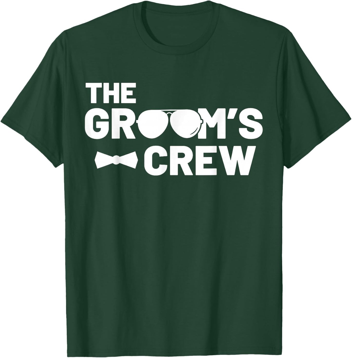 Groomsmen Groom Squat Men Bachelor Supplies Party Wedding T-Shirt - T-Shirt | Forest