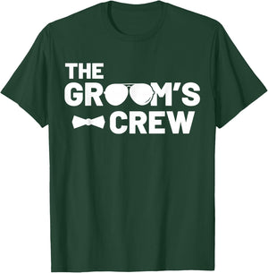 Groomsmen Groom Squat Men Bachelor Supplies Party Wedding T-Shirt - T-Shirt | Forest