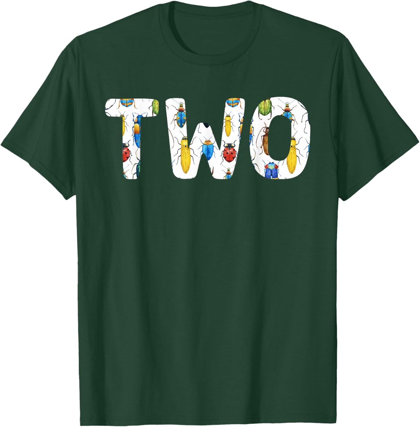mb Bug 2nd Birthday Funny Insects Lover 2 Years Old Kids T-Shirt - T-Shirt | Forest