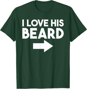 I love his Beard Viking Bearded Men T-Shirt - T-Shirt | Forest